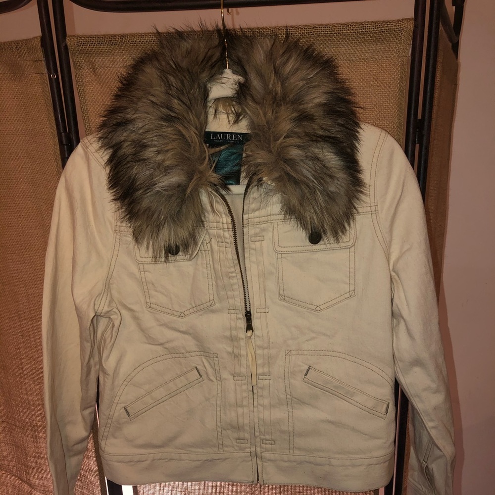 Ralph Lauren Fur-Trimmed Jacket